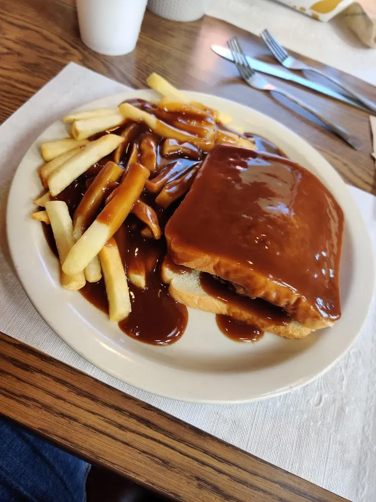 Hot Meatloaf Sandwich and Fries
